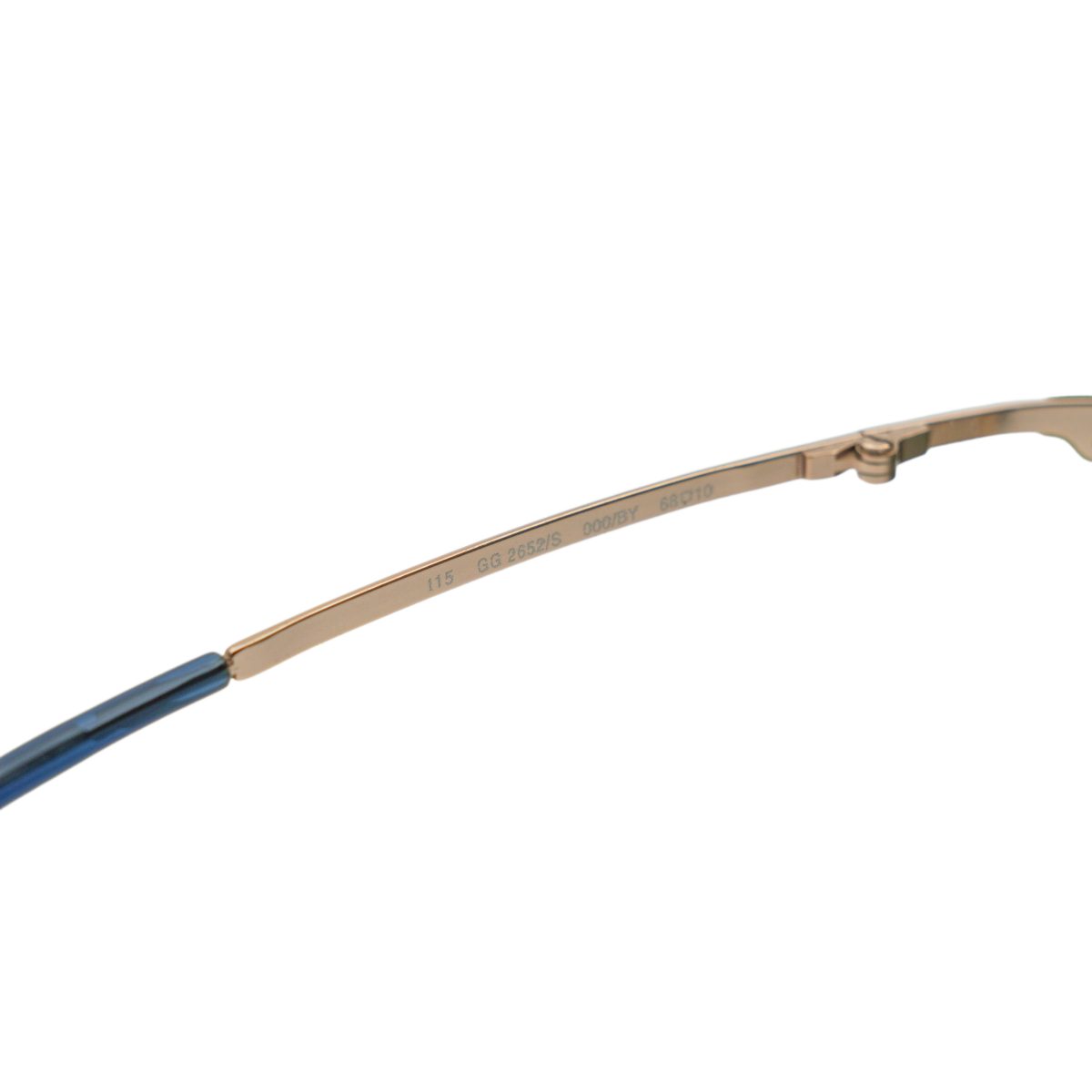 Vintage Gucci GG 2652 Gold Half Rimless Logo Sunglasses — photo 8