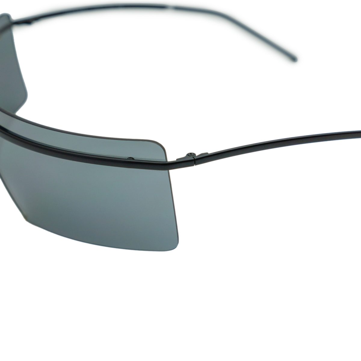 Chanel 4045 Black Rimless Shield Mask Logo Y2K Sunglasses — photo 4