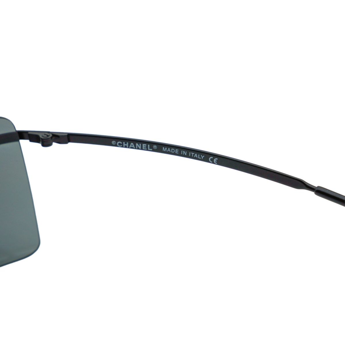 Chanel 4045 Black Rimless Shield Mask Logo Y2K Sunglasses — photo 8