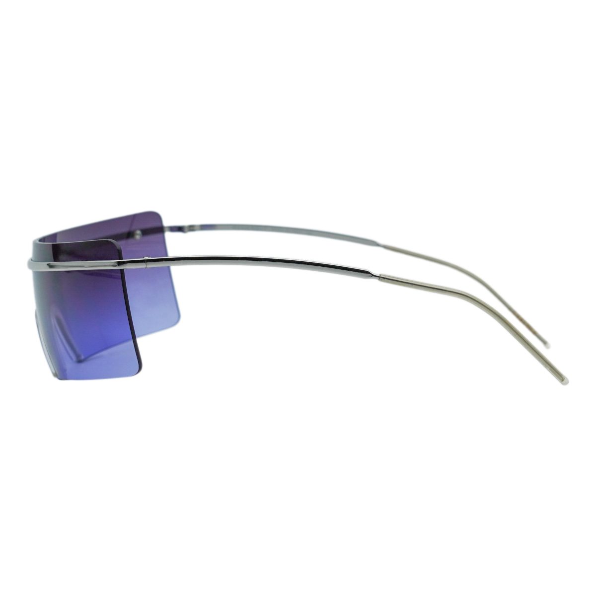 Chanel 4045 Silver Rimless Shield Mask Logo Y2K Sunglasses — photo 3