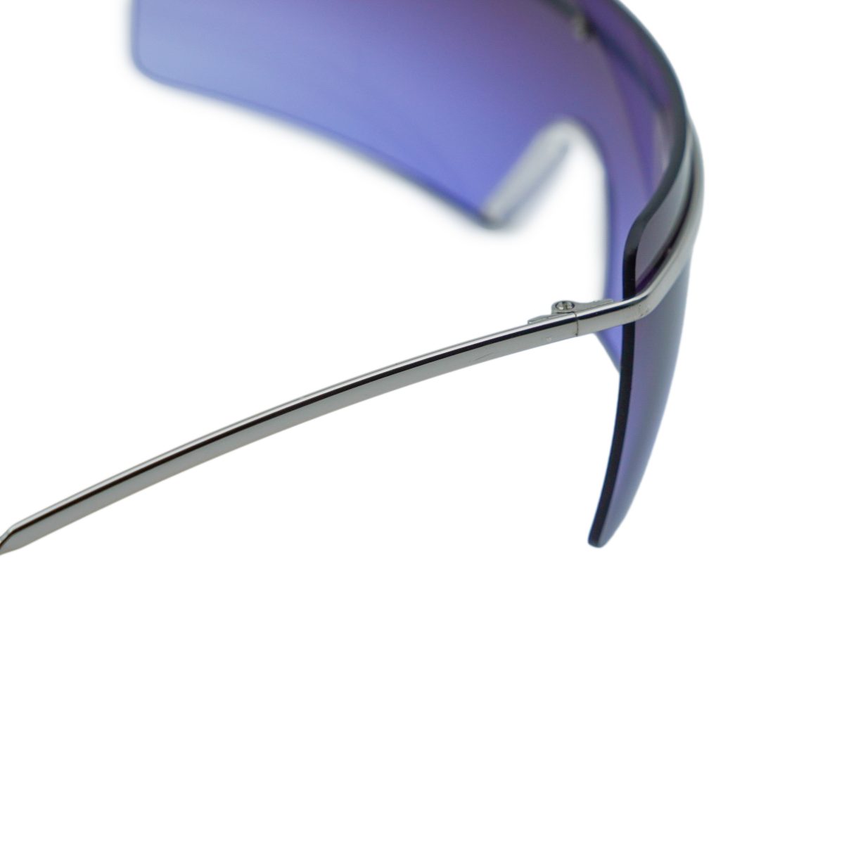 Chanel 4045 Silver Rimless Shield Mask Logo Y2K Sunglasses — photo 5