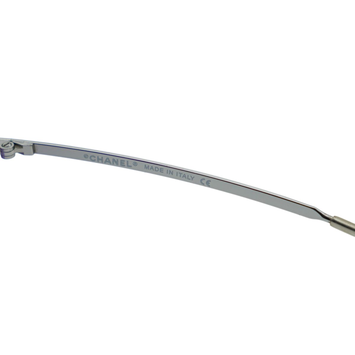 Chanel 4045 Silver Rimless Shield Mask Logo Y2K Sunglasses — photo 8