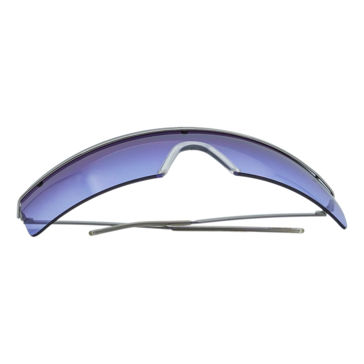 Chanel 4045 Silver Rimless Shield Mask Logo Y2K Sunglasses — photo 11