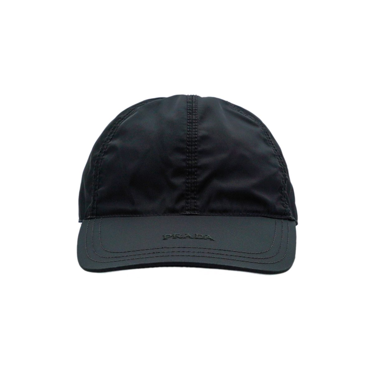 Vintage Prada Black Nylon Embroidered Logo Baseball Cap — photo 2