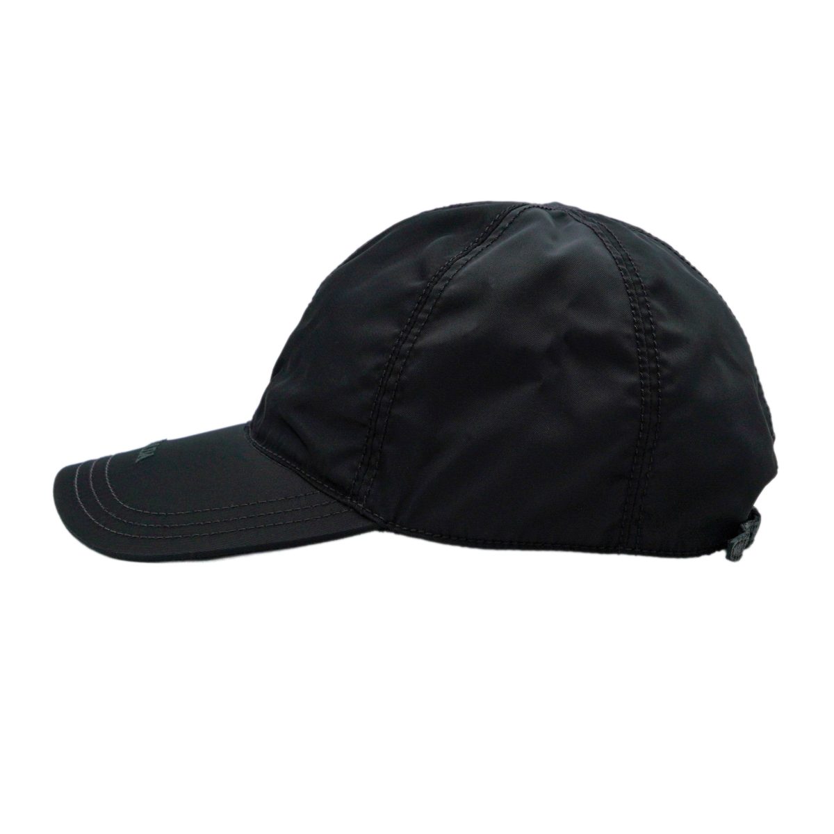 Vintage Prada Black Nylon Embroidered Logo Baseball Cap — photo 3
