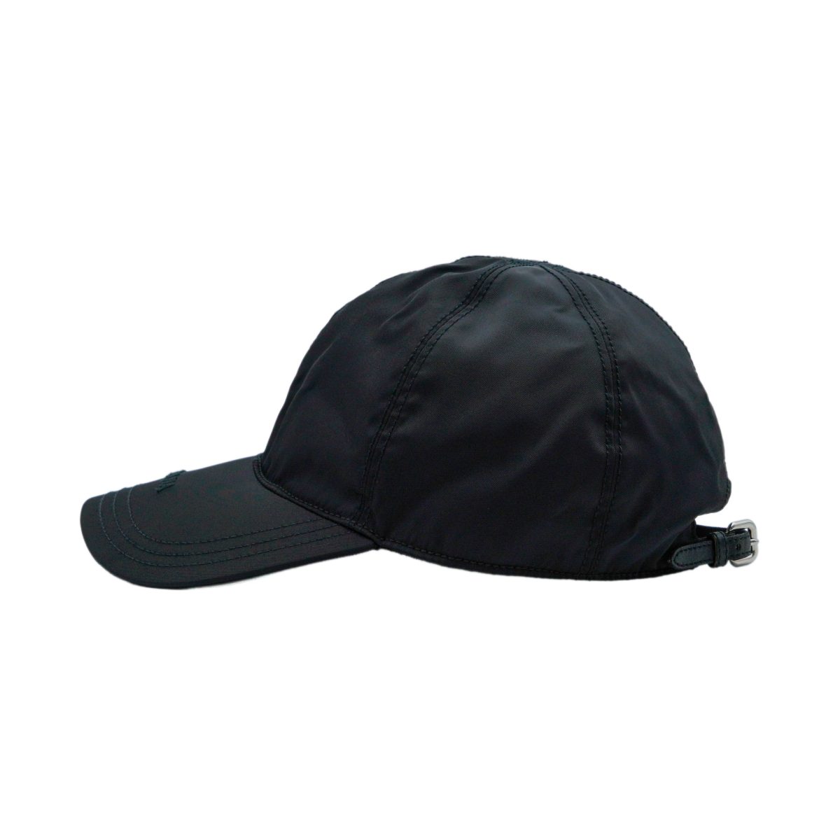 Vintage Prada Black Nylon Embroidered Logo Baseball Cap — photo 3