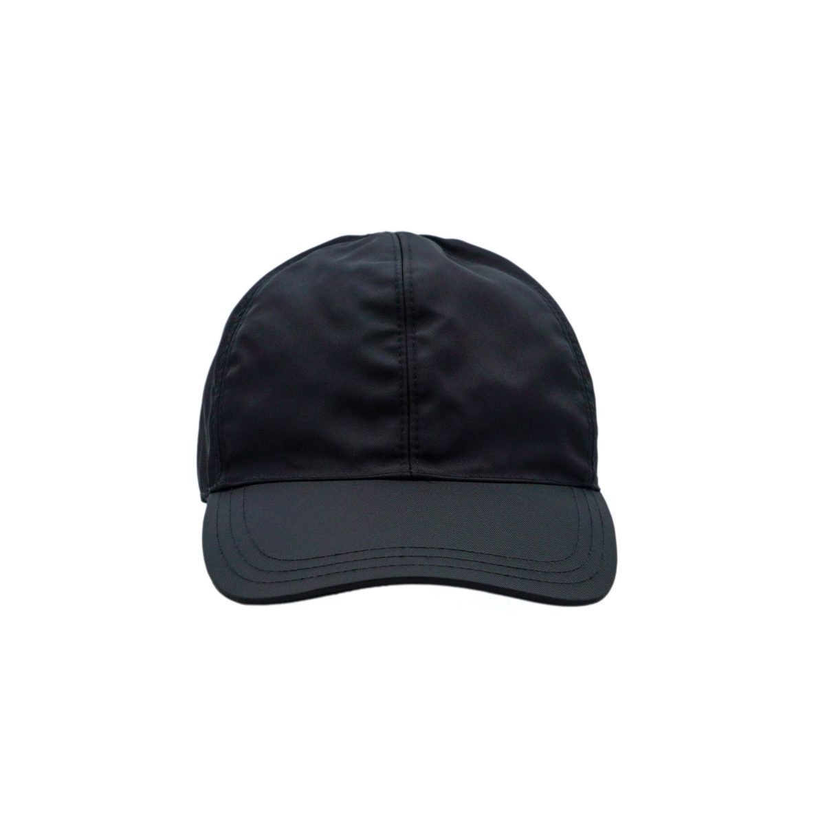 Vintage Prada Milano Black Nylon Tab Logo Baseball Cap — photo 2