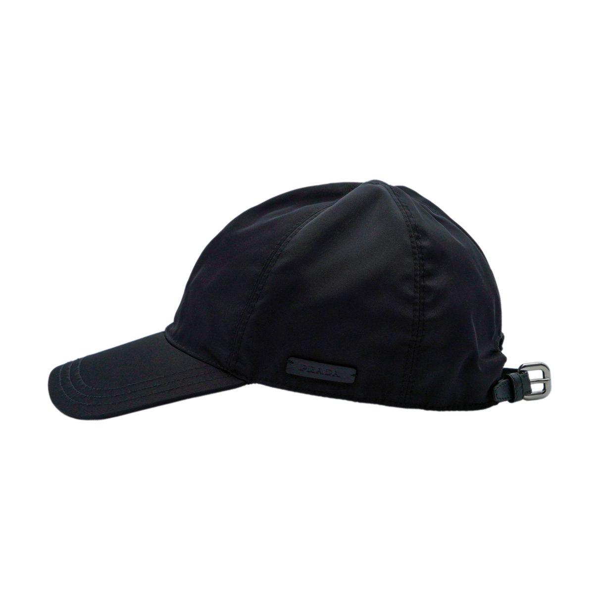 Vintage Prada Milano Black Nylon Tab Logo Baseball Cap — photo 3