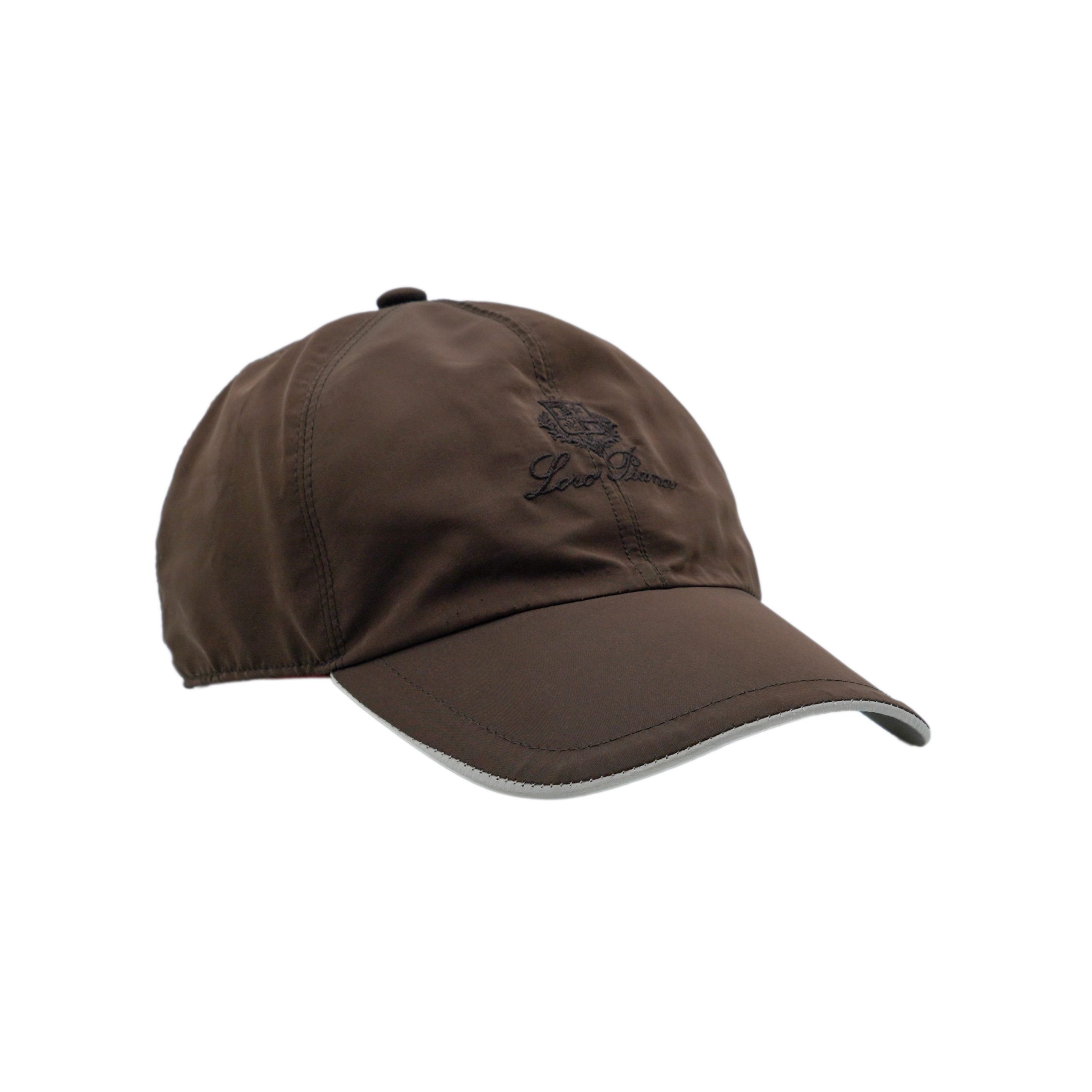 Loro Piana Storm System Brown Embroidered Logo Baseball Cap