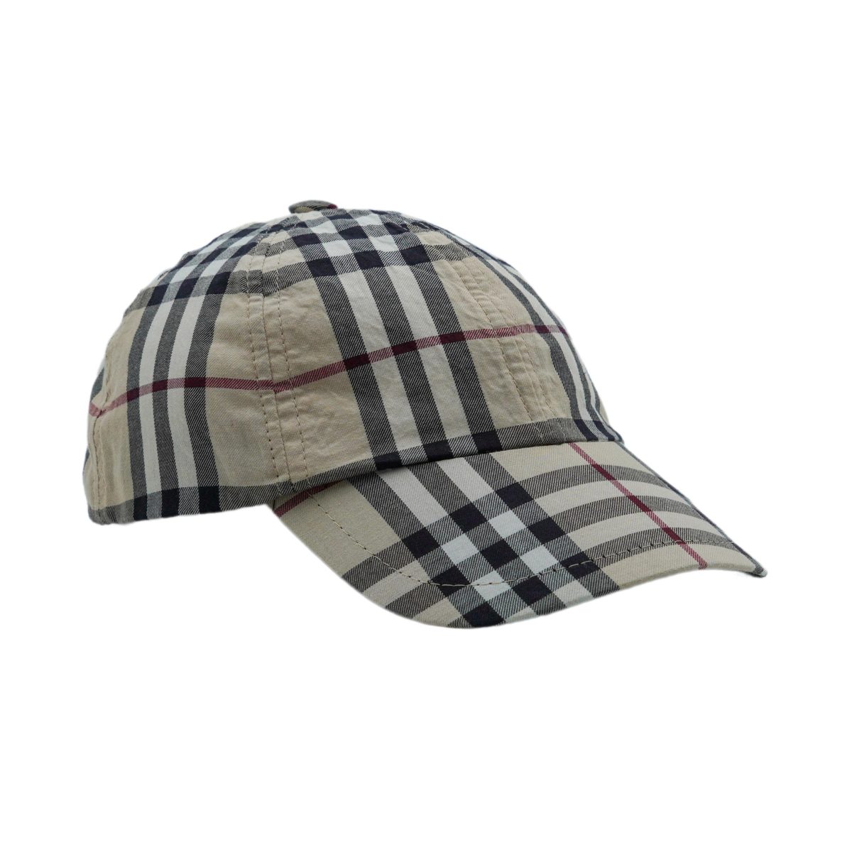 Vintage Burberry London Beige Nova Check Plaid Baseball Cap