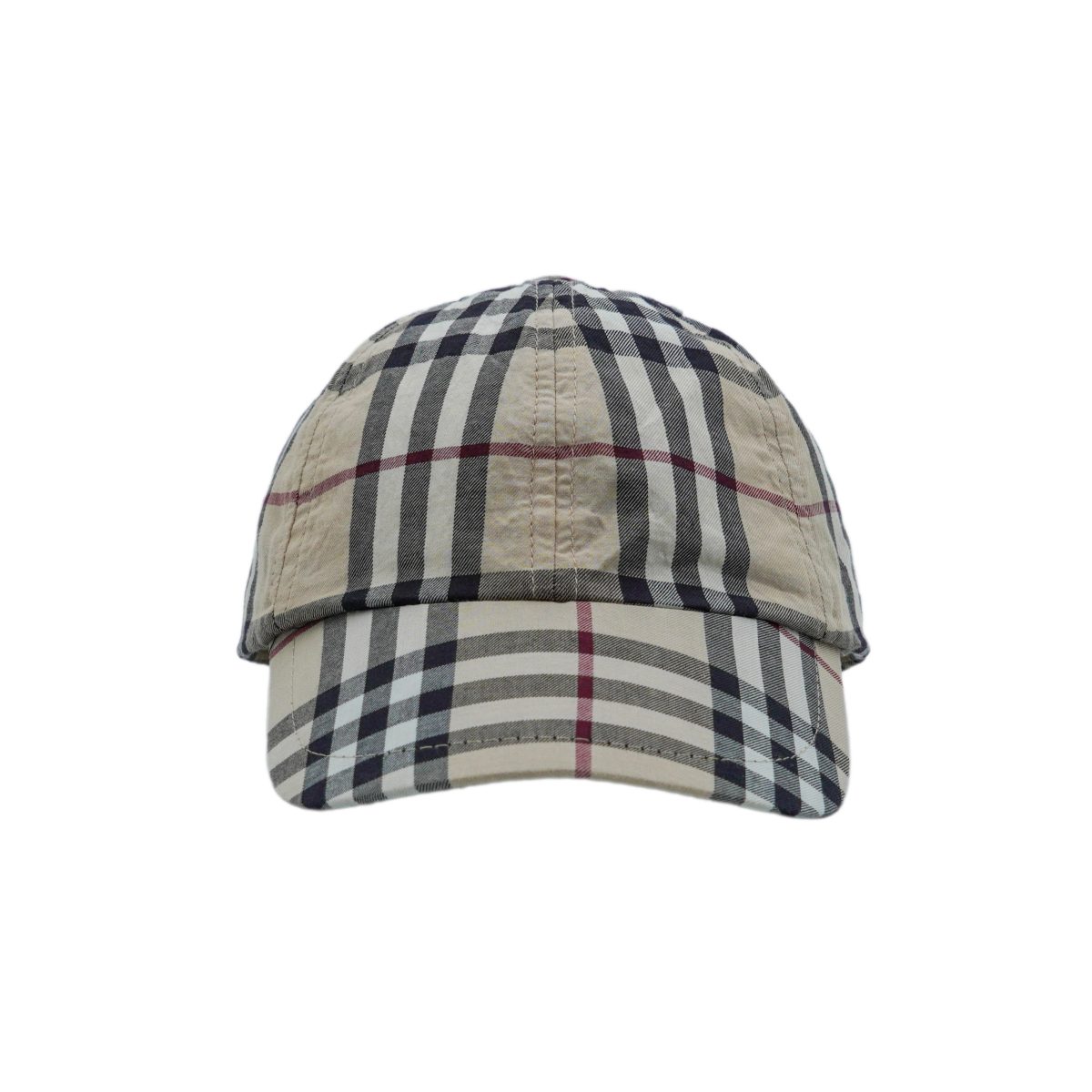 Vintage Burberry London Beige Nova Check Plaid Baseball Cap — photo 2