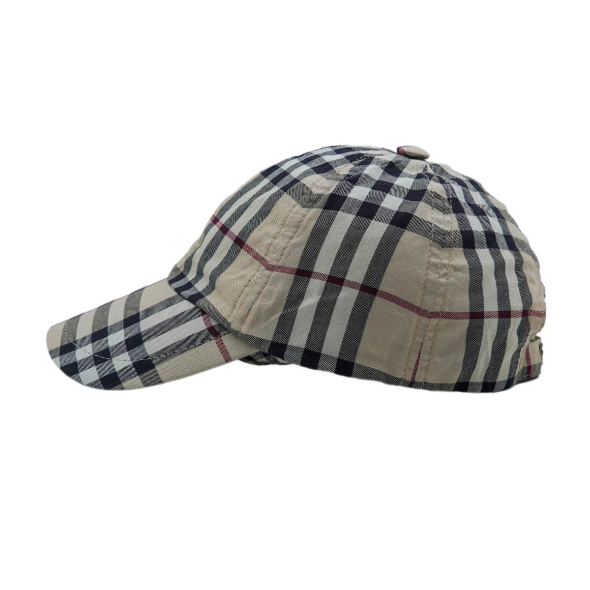 Vintage Burberry London Beige Nova Check Plaid Baseball Cap — photo 3