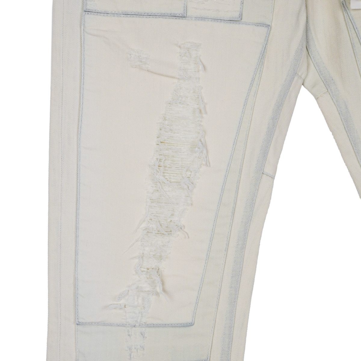 Dolce Gabbana White Distressed Patchwork Denim Pants Jeans — photo 7
