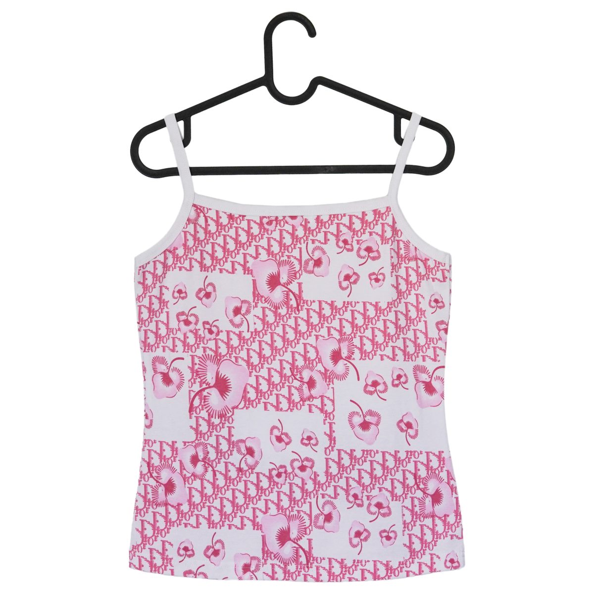 Dior Boutique Paris Pink Monogram Floral Cropped Tank Top — photo 2