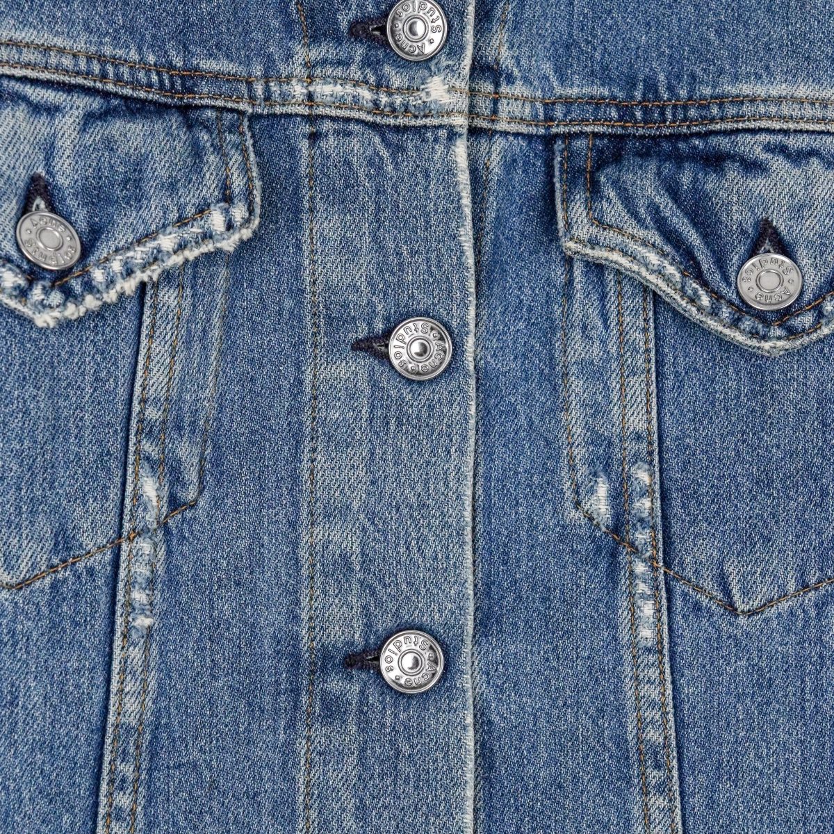 Acne Studios Top Ind Fray SS16 Blue Distressed Denim Jacket — photo 6