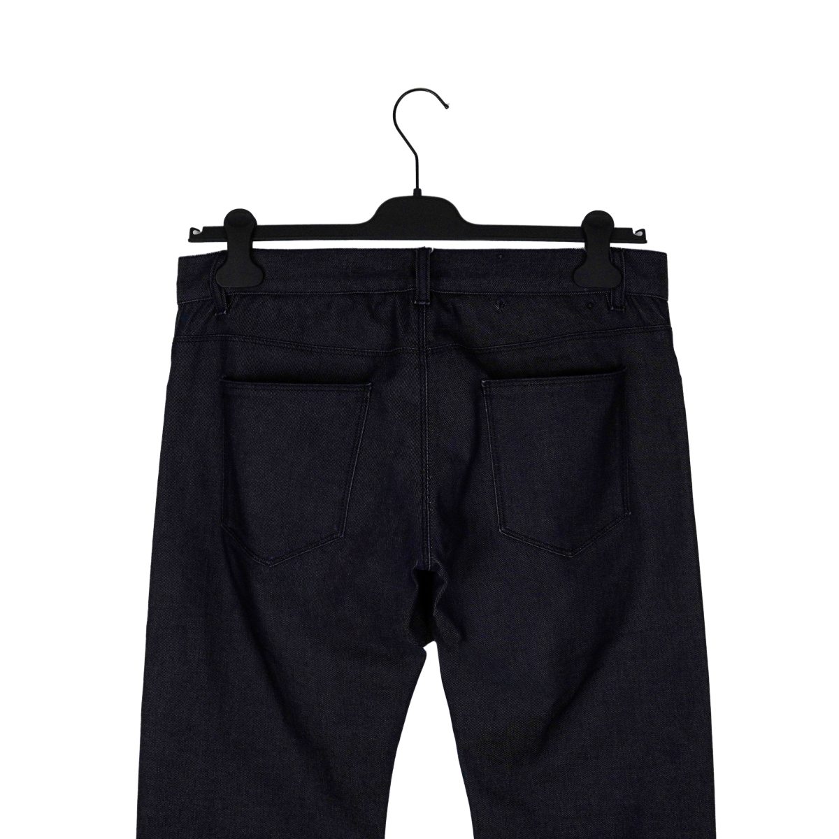 Prada Raw Pure Indigo Denim Tapered Fit Logo Jeans Pants — photo 4
