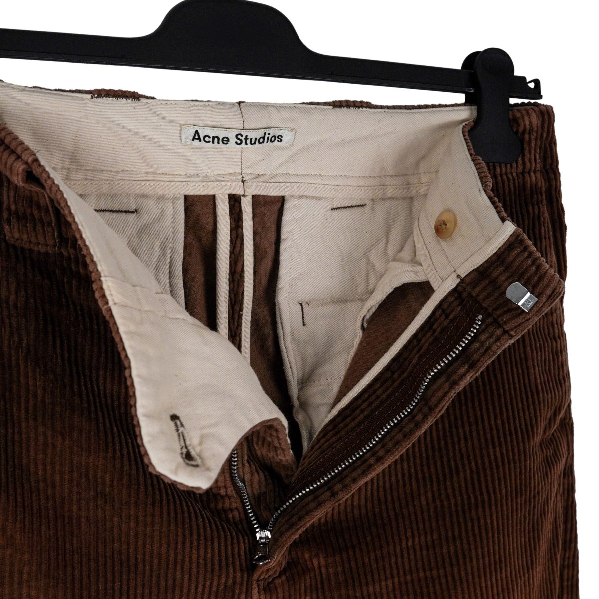 Acne Studios Brown Velvet Wide Wale Straight Trousers Pants — photo 8