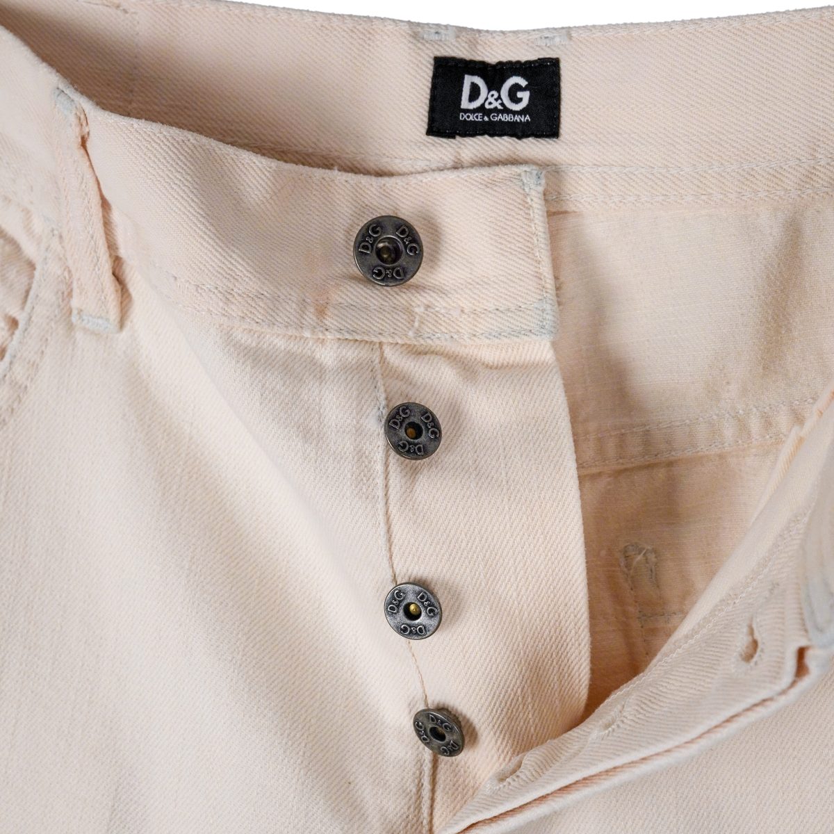 Dolce Gabbana White Distressed Patchwork Denim Pants Jeans — photo 5