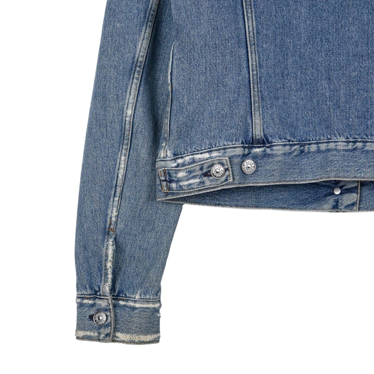 Acne Studios Top Ind Fray SS16 Blue Distressed Denim Jacket — photo 8
