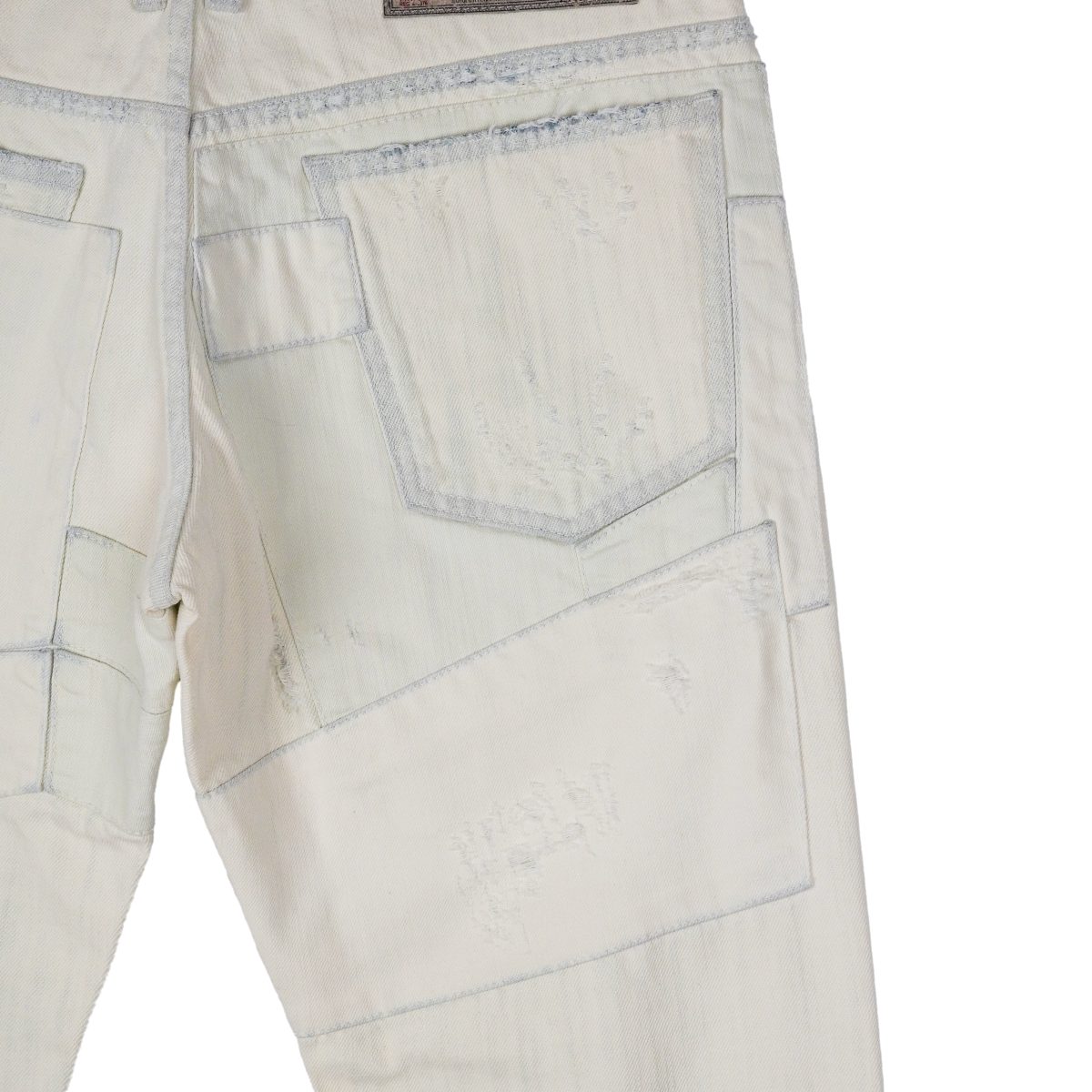 Dolce Gabbana White Distressed Patchwork Denim Pants Jeans — photo 8