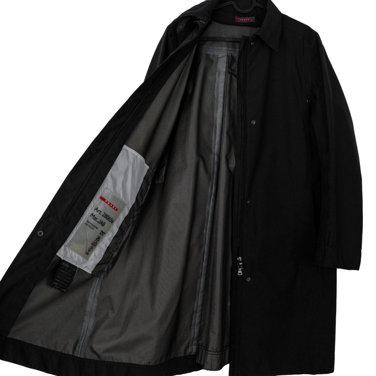 Prada Trench Donna Navy Nylon Gore Tex Womens Coat Jacket — photo 12