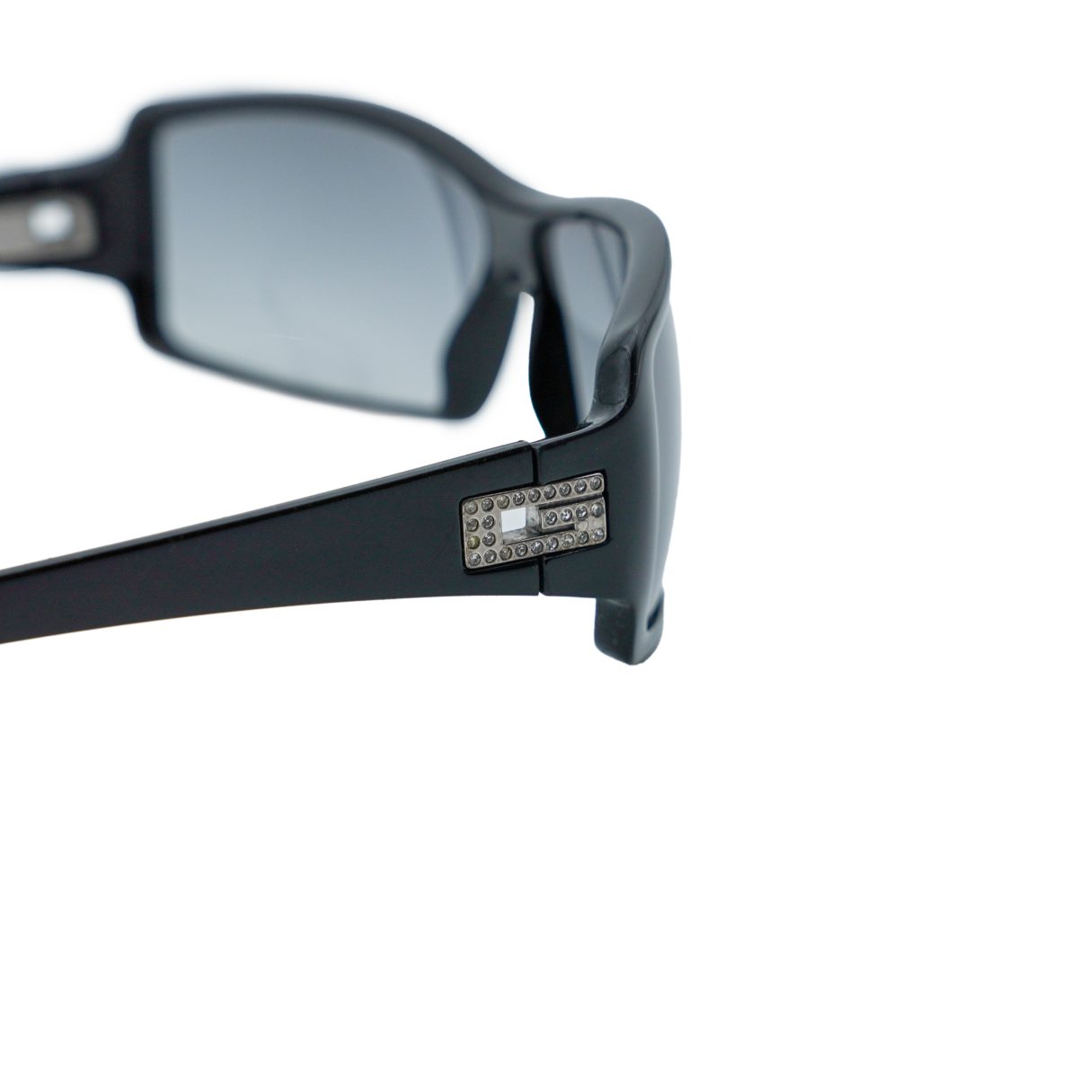 Vintage Gucci Black Strass GG Logo Rectangular Sunglasses — photo 5