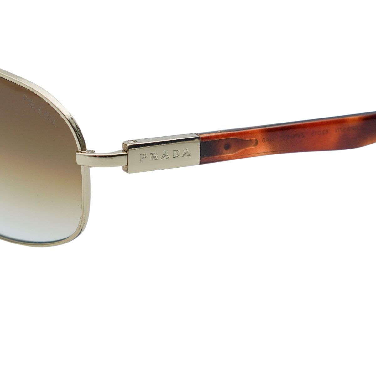 Vintage Prada SPR 57N Pale Gold Gradient Aviator Sunglasses — photo 4