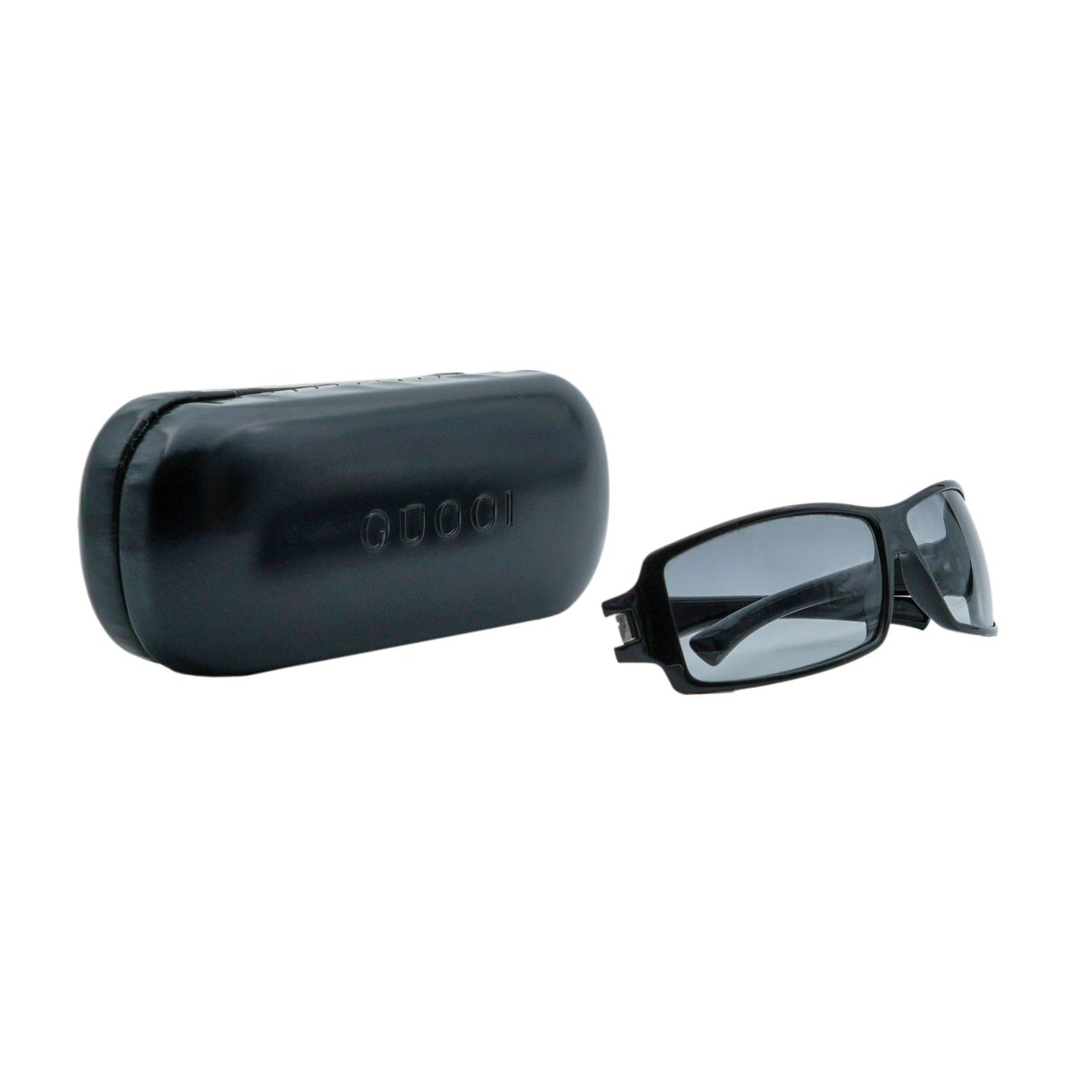 Vintage Gucci Black Strass GG Logo Rectangular Sunglasses — photo 8
