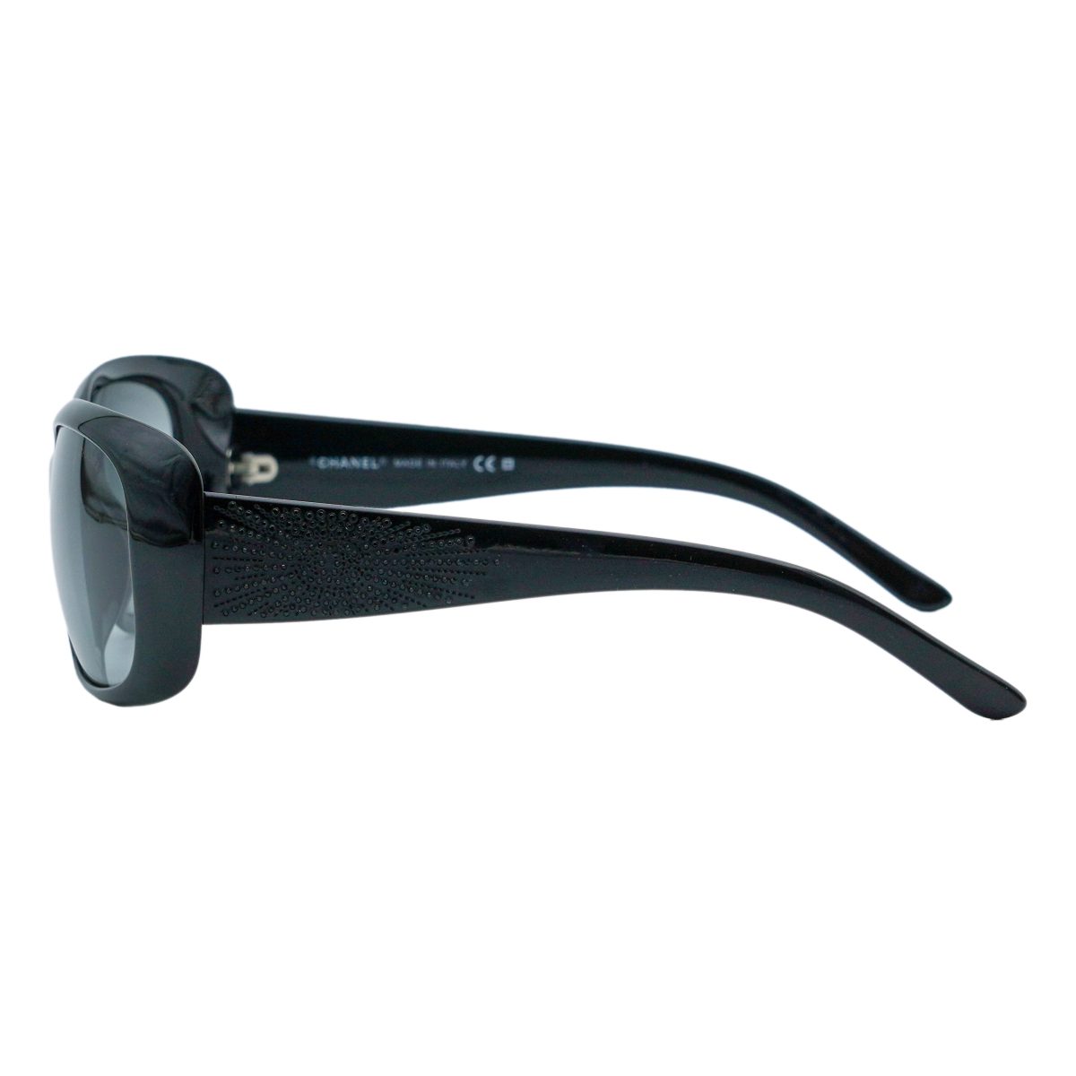 Chanel 6026 Black Gradient Sunburst CC Logo Y2K Sunglasses — photo 3