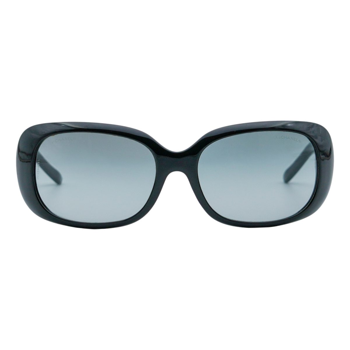 Chanel 6026 Black Gradient Sunburst CC Logo Y2K Sunglasses — photo 2
