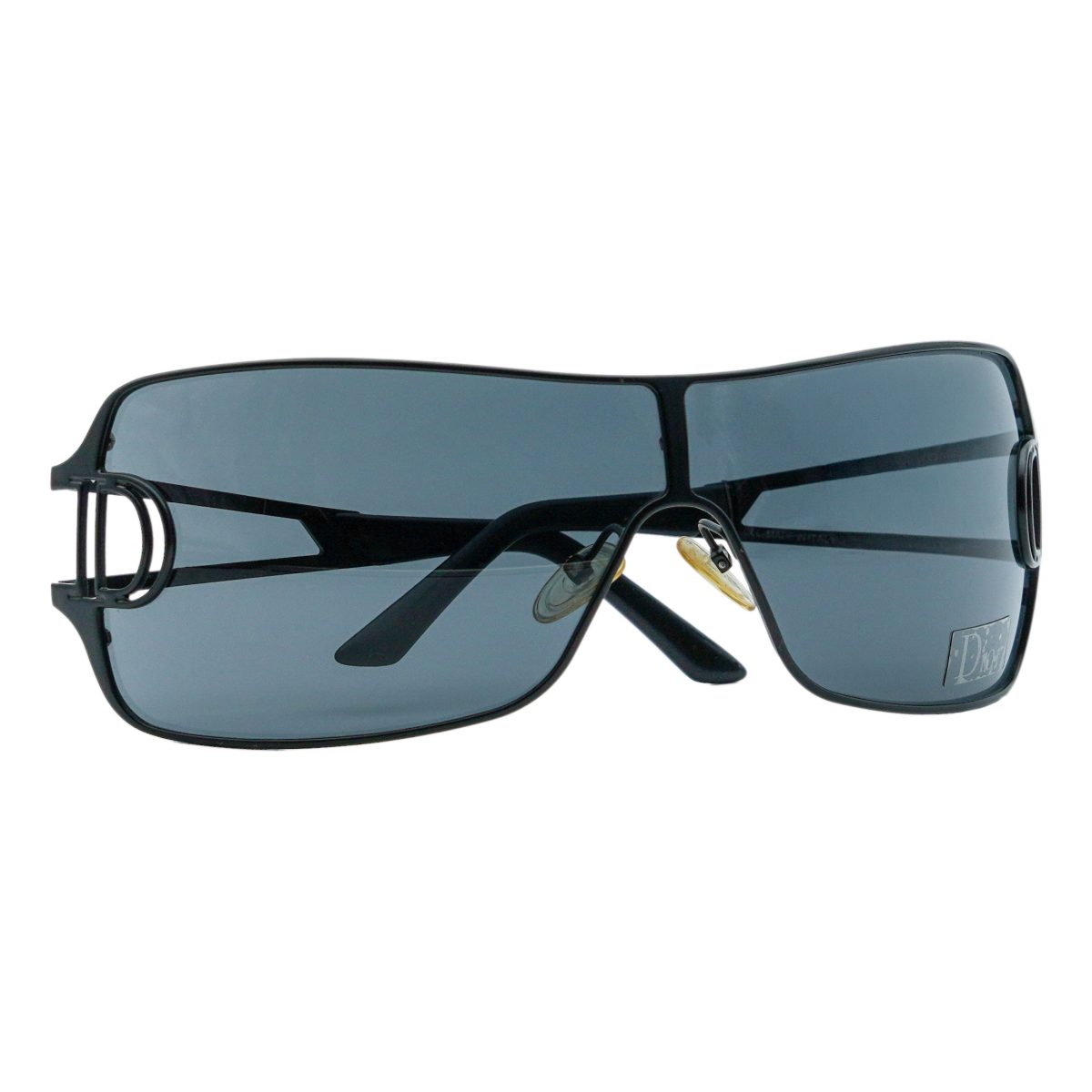 Vintage Dior Diorissimo 2 Black Metal Shield Logo Sunglasses — photo 4