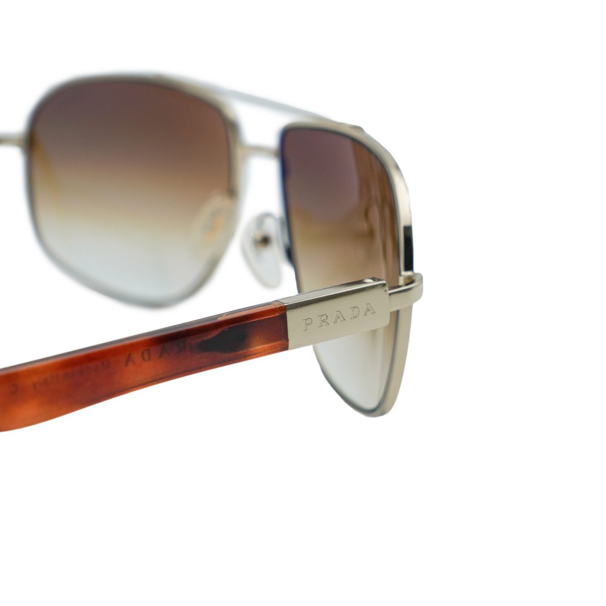 Vintage Prada SPR 57N Pale Gold Gradient Aviator Sunglasses — photo 5
