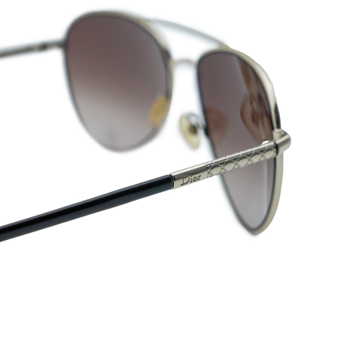 Dior Piccadilly 2 Silver Gradient Aviator Logo Sunglasses — photo 5