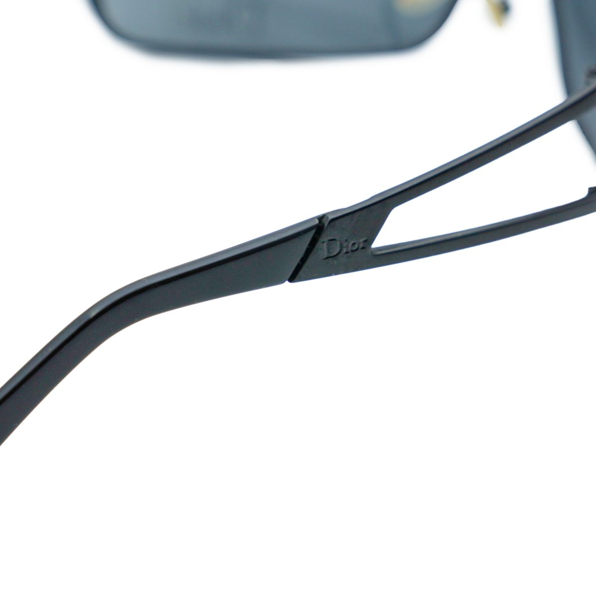 Vintage Dior Diorissimo 2 Black Metal Shield Logo Sunglasses — photo 6