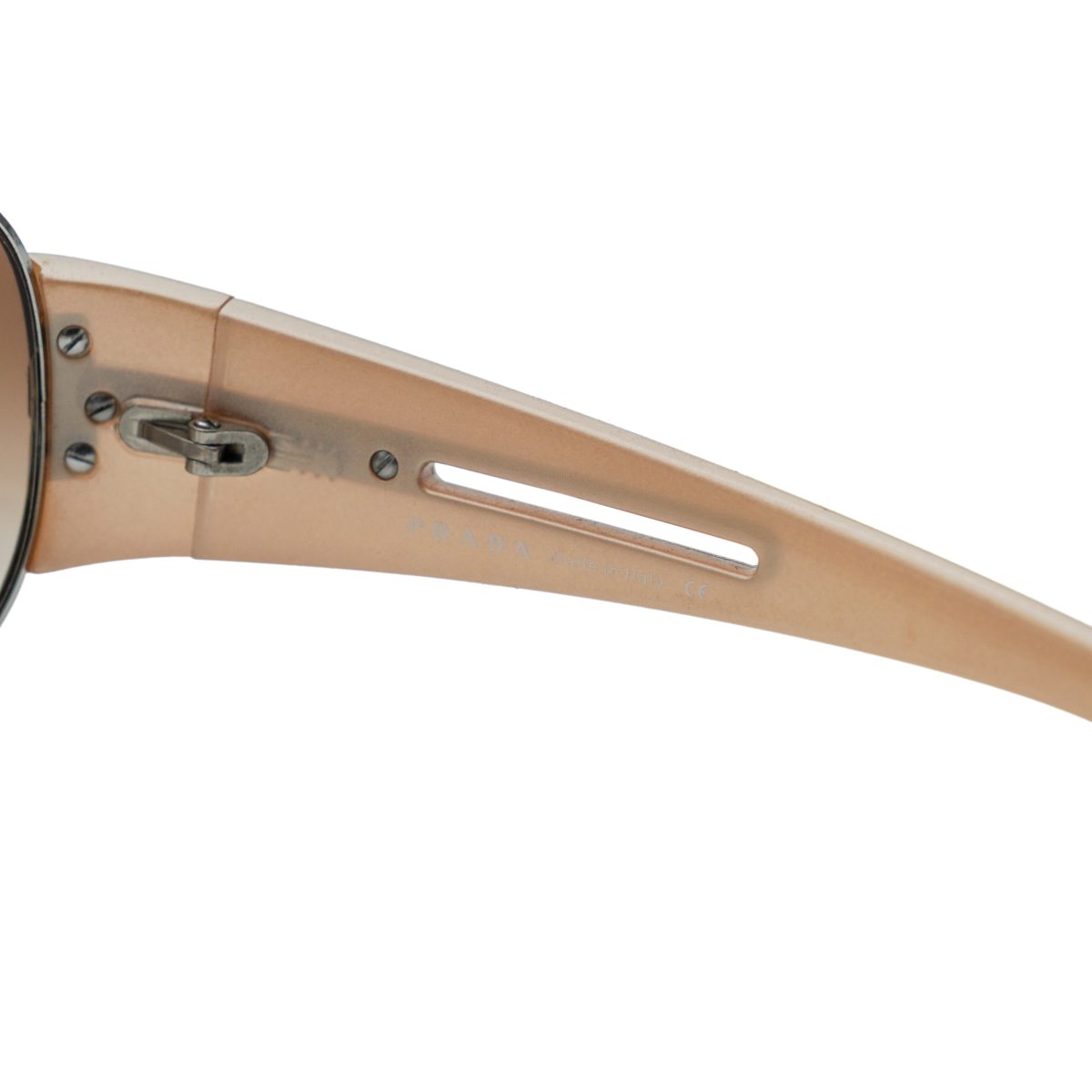 Prada SPR 69H Silver Gradient Aviator Logo Y2K Sunglasses — photo 8