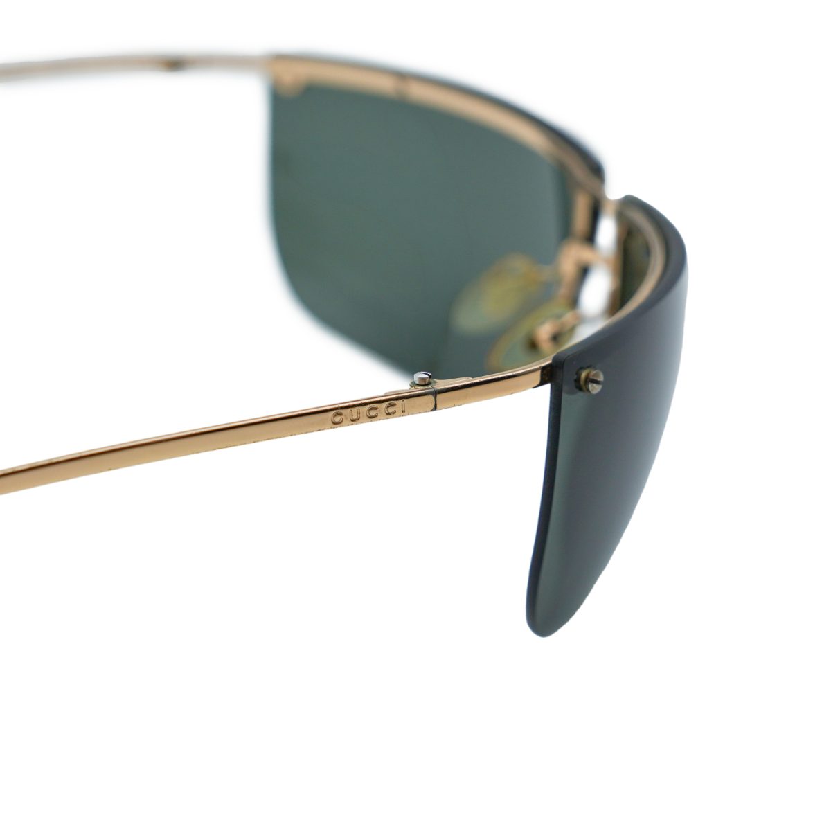Gucci GG 2652/S Gold Metal Half Rimless Logo Y2K Sunglasses — photo 5