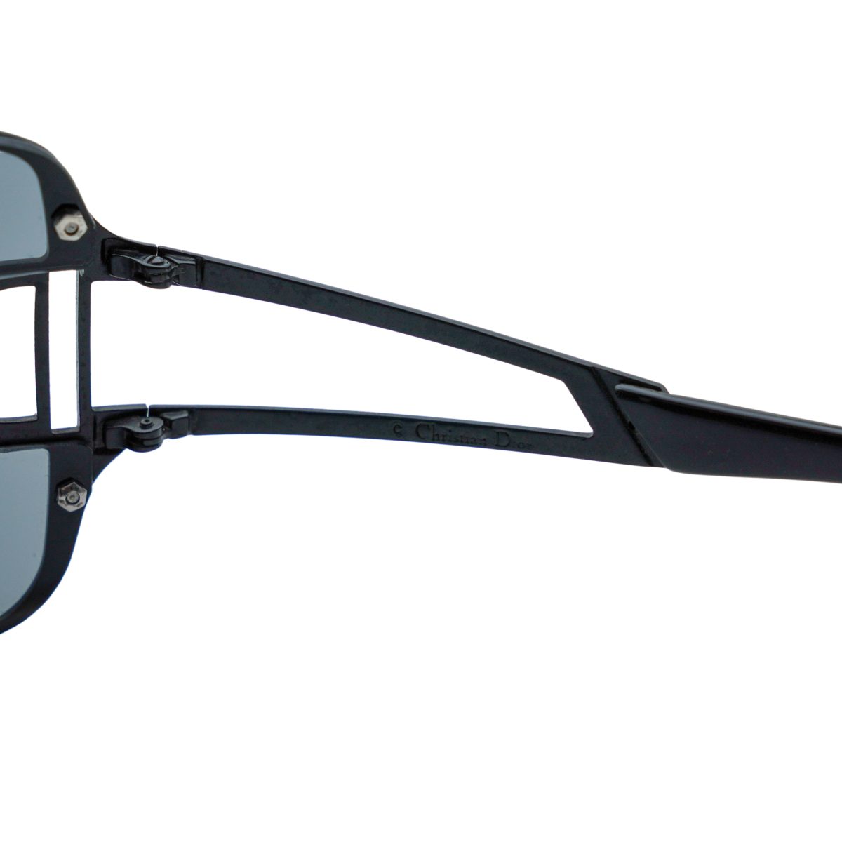 Vintage Dior Diorissimo 2 Black Metal Shield Logo Sunglasses — photo 7