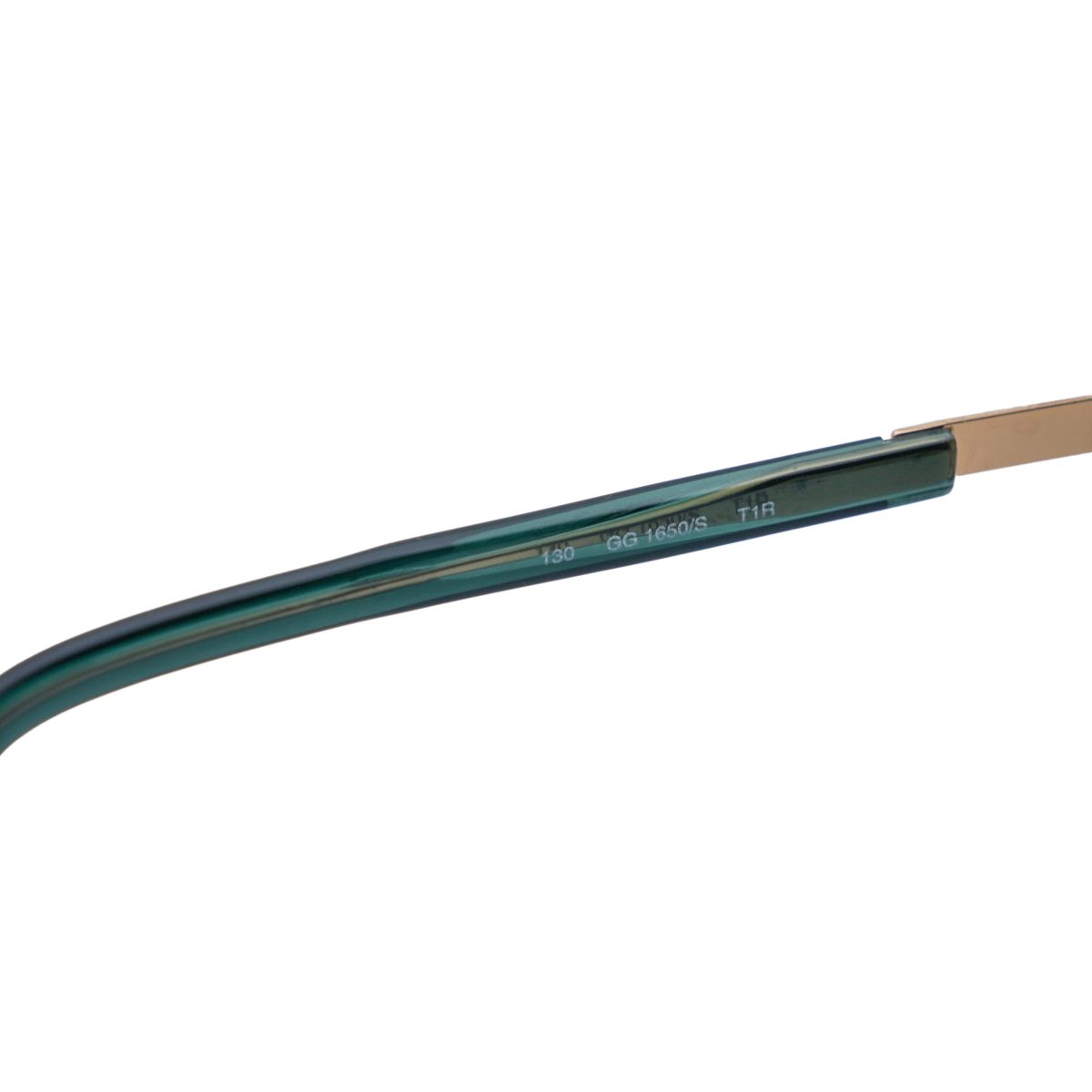 Vintage Gucci GG 1650/S Gold Metal Shield Logo Sunglasses — photo 7