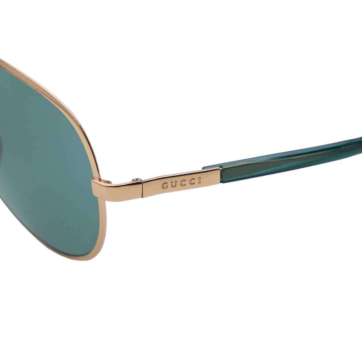 Vintage Gucci GG 1650/S Gold Metal Shield Logo Sunglasses — photo 4