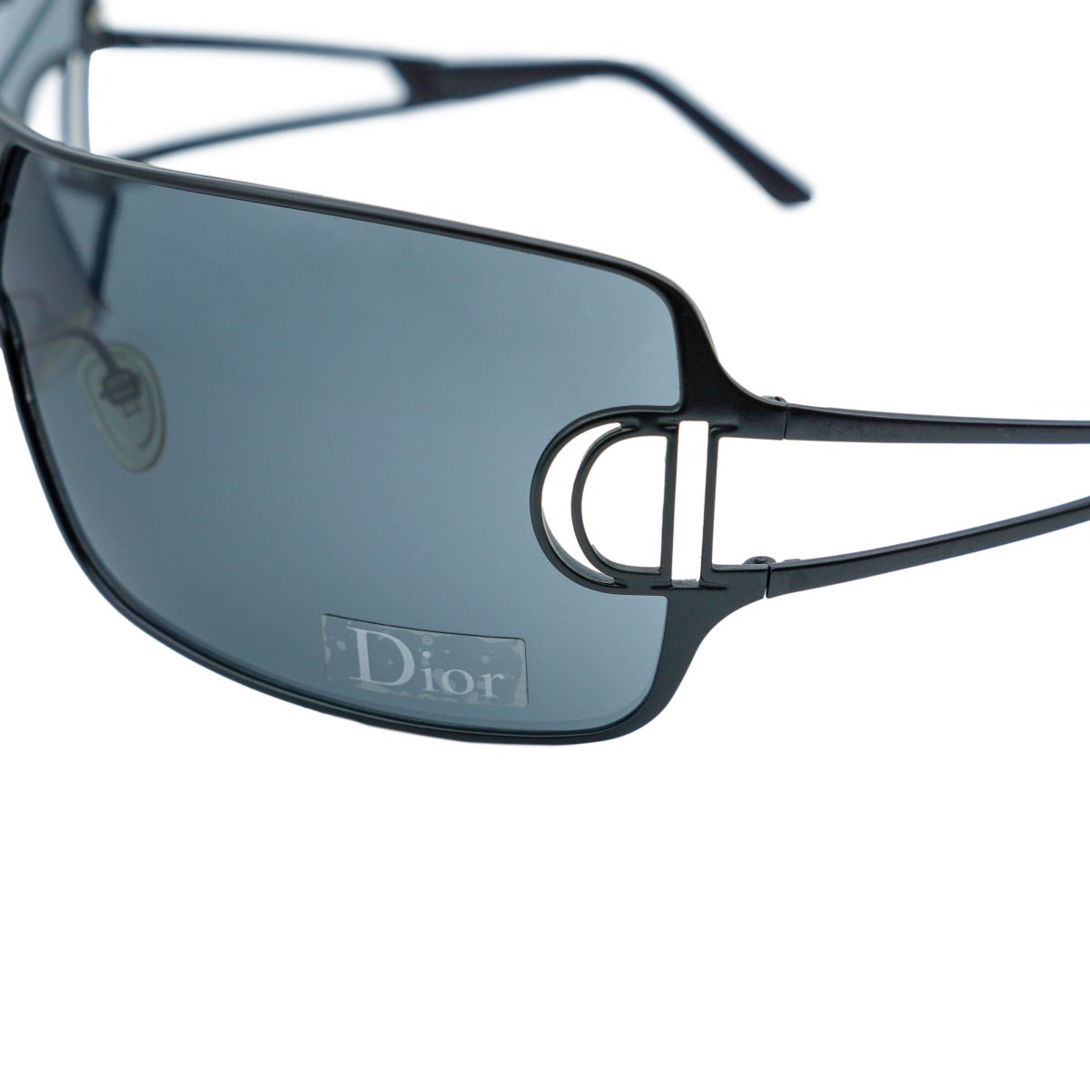 Vintage Dior Diorissimo 2 Black Metal Shield Logo Sunglasses — photo 5