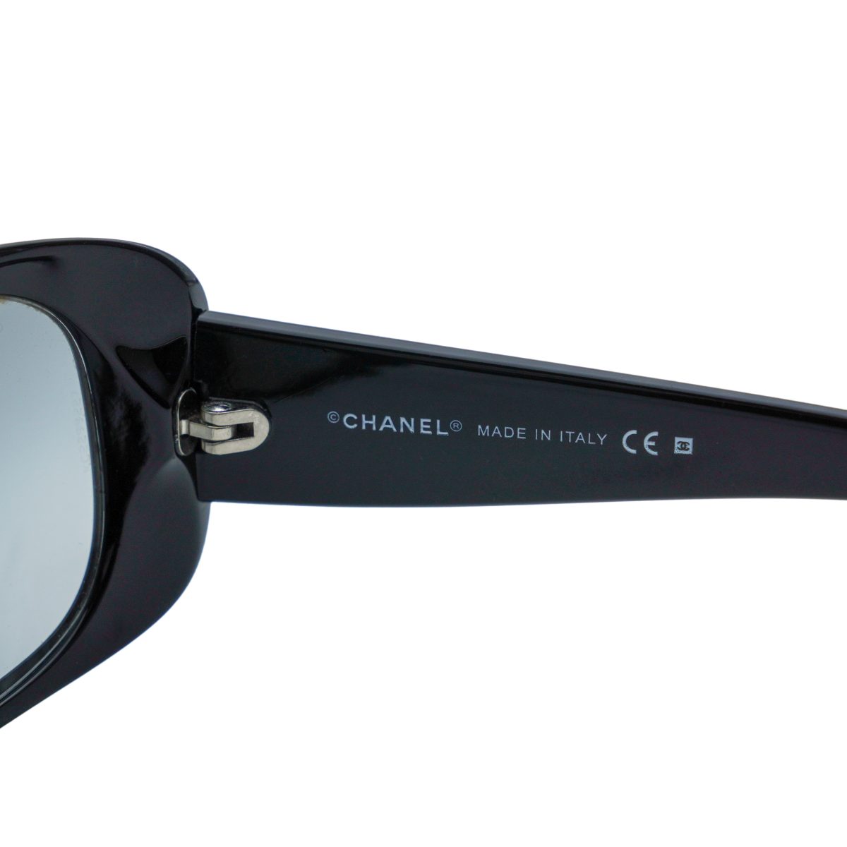 Chanel 6026 Black Gradient Sunburst CC Logo Y2K Sunglasses — photo 8