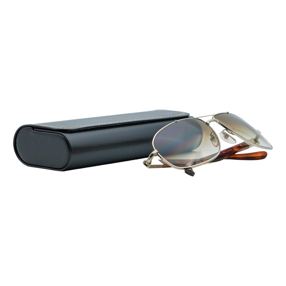 Vintage Prada SPR 57N Pale Gold Gradient Aviator Sunglasses — photo 9