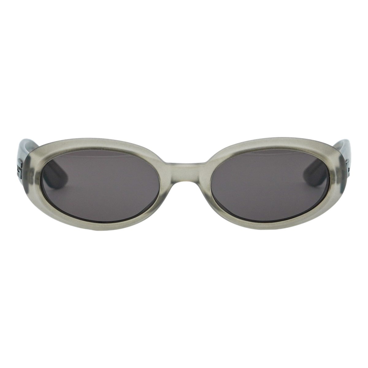 Vintage Gucci GG 2419 Smoke Gray Oval Metal Logo Sunglasses — photo 2