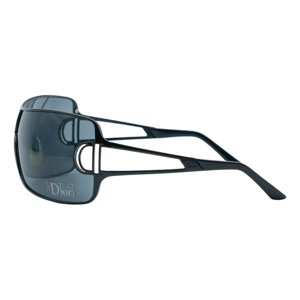 Vintage Dior Diorissimo 2 Black Metal Shield Logo Sunglasses — photo 3