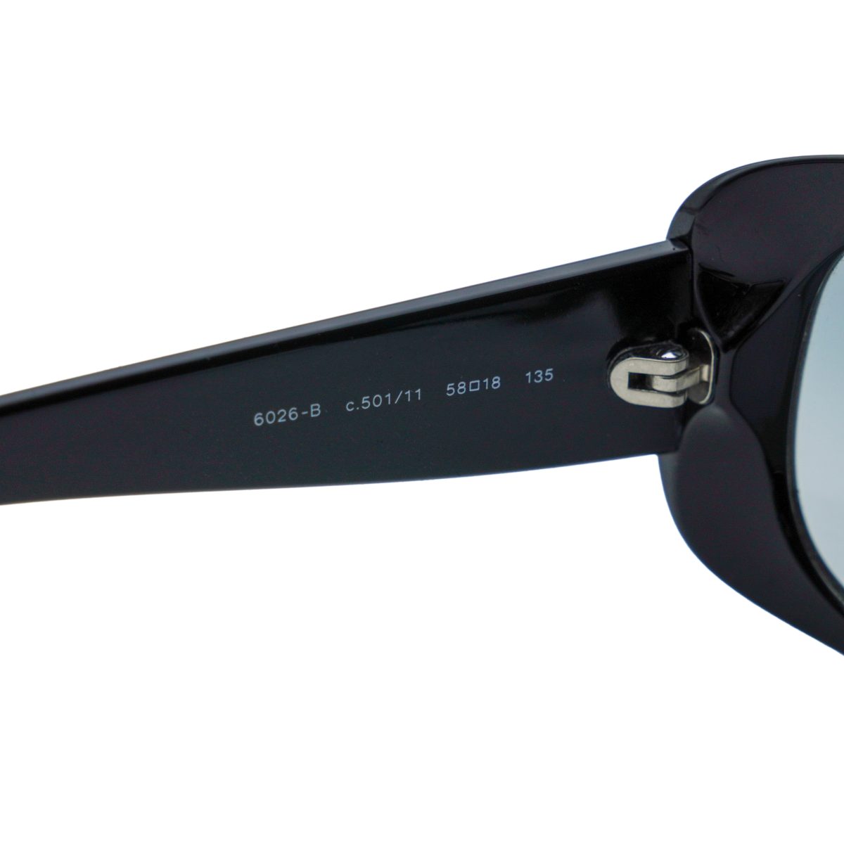 Chanel 6026 Black Gradient Sunburst CC Logo Y2K Sunglasses — photo 9