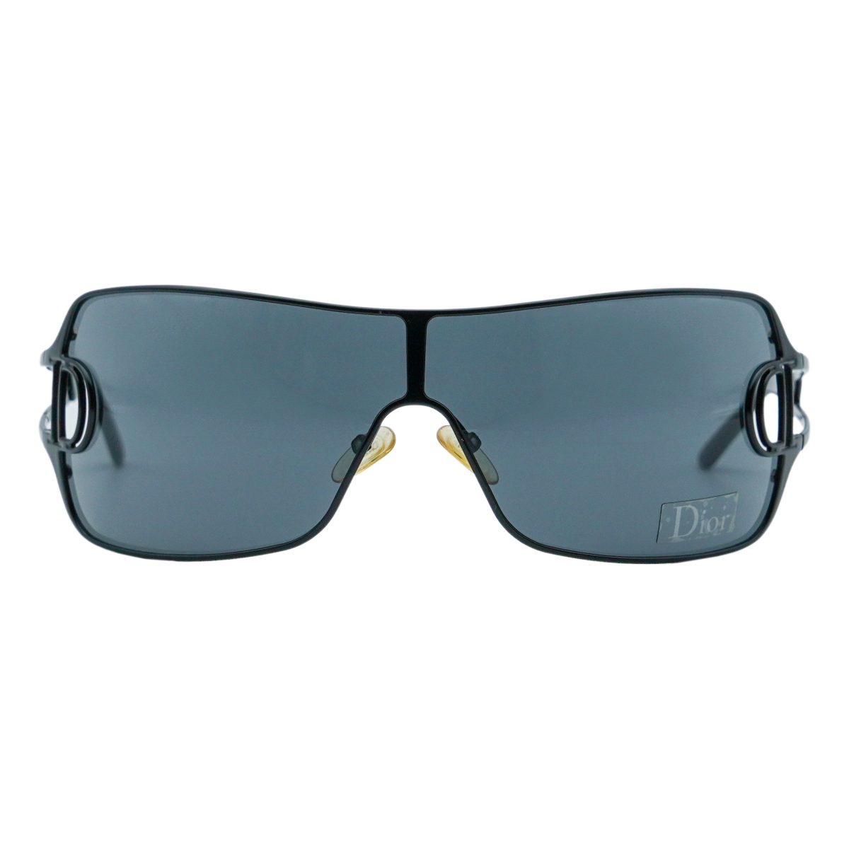 Vintage Dior Diorissimo 2 Black Metal Shield Logo Sunglasses — photo 2