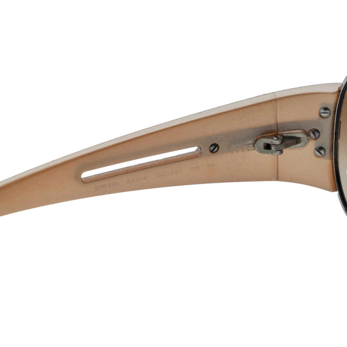 Prada SPR 69H Silver Gradient Aviator Logo Y2K Sunglasses — photo 9