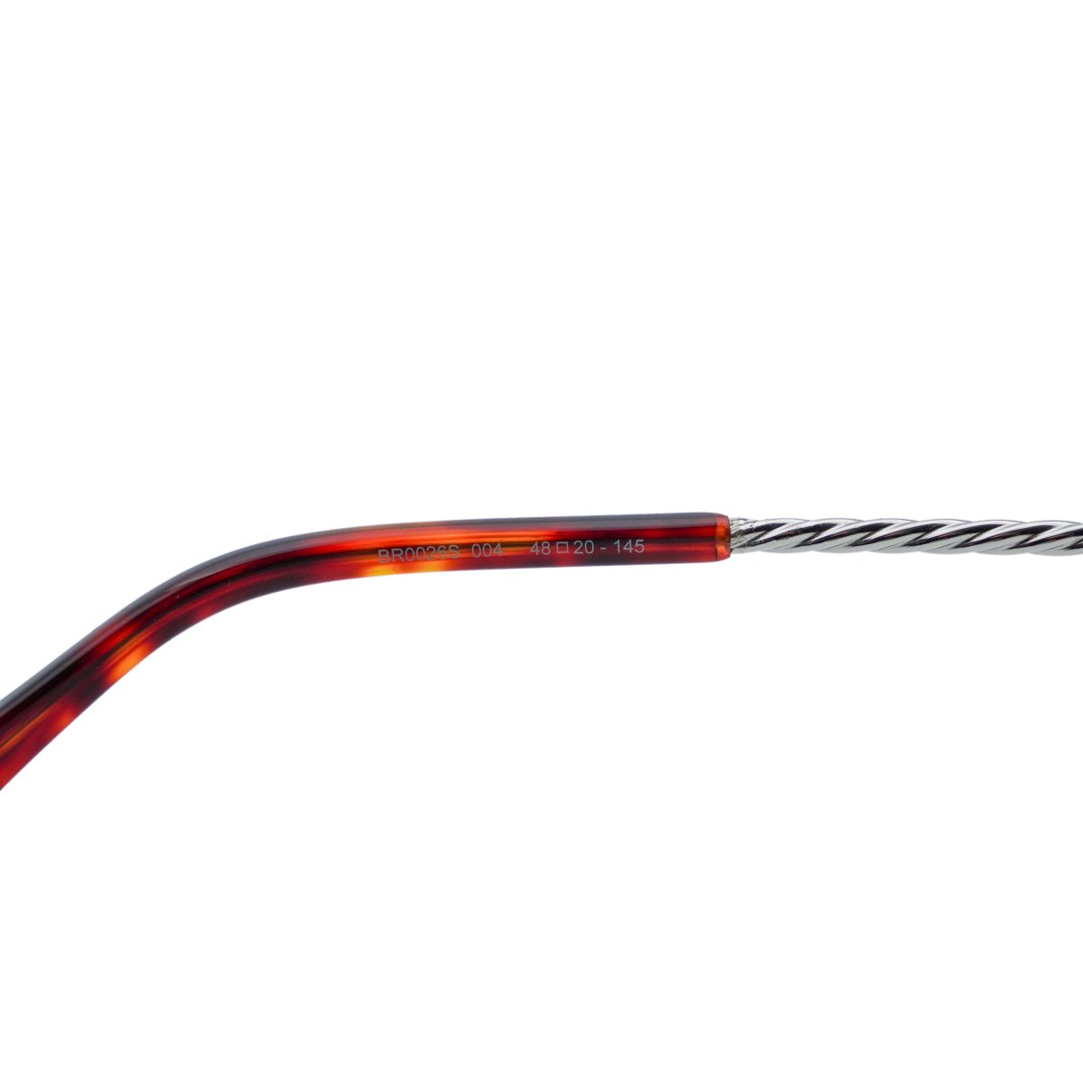 Vintage Brioni BR0026 Silver Twisted Rimless Logo Sunglasses — photo 7