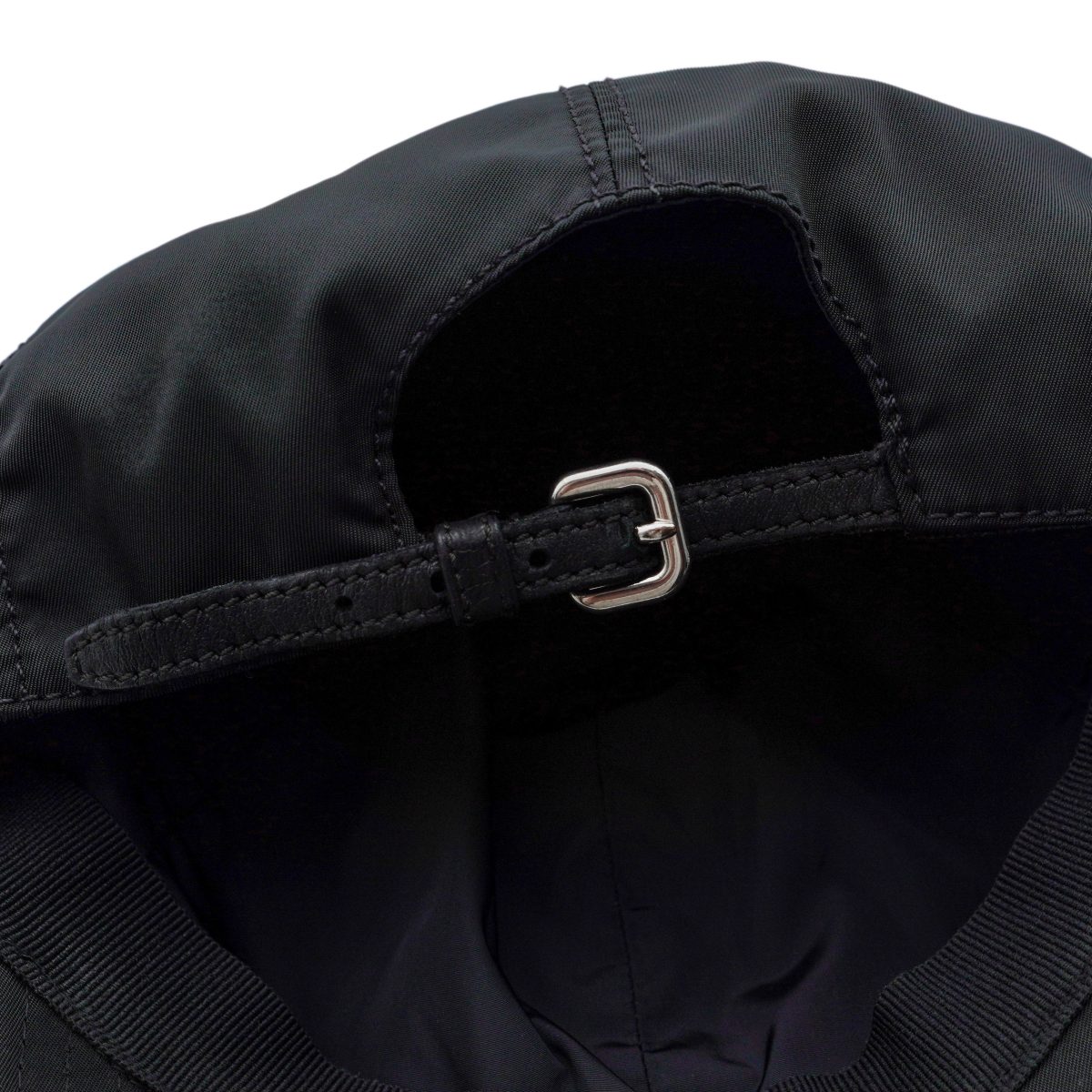 Vintage Prada Black Nylon Embroidered Logo Baseball Cap — photo 6