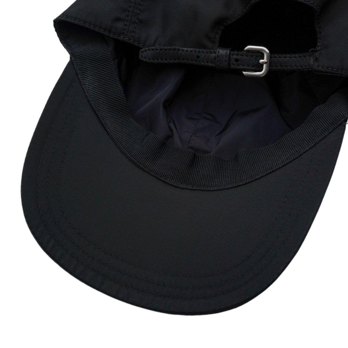Vintage Prada Black Nylon Embroidered Logo Baseball Cap — photo 5